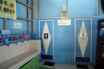 New latrines at the school built by Samaritan's Purse.