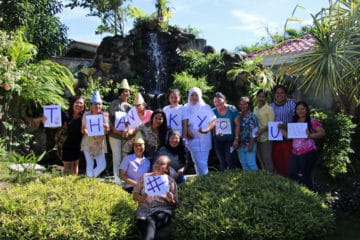 Teachers at the day care thank Samaritan's Purse.