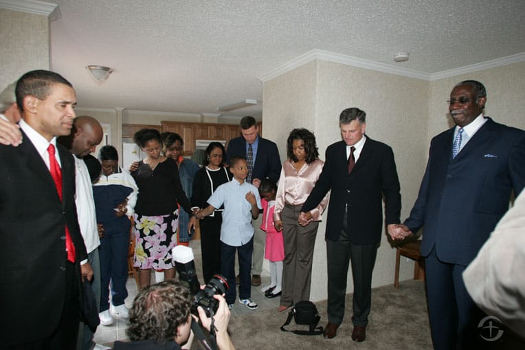 Franklin Graham and Samaritan's Purse vice president Luther Harrison met with local church leaders in New Orleans. "Our anchor is always the local church," Harrison said.
