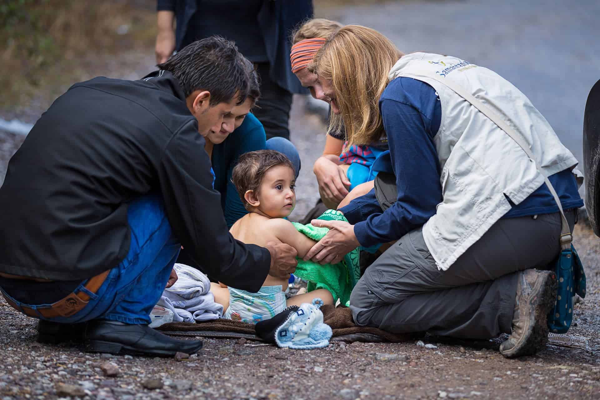 DART members help a child in need