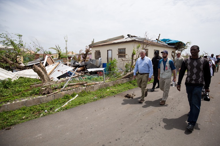 Franklin Graham saw firsthand the terrible devastation that Hurricane Irma brought to Barbuda.