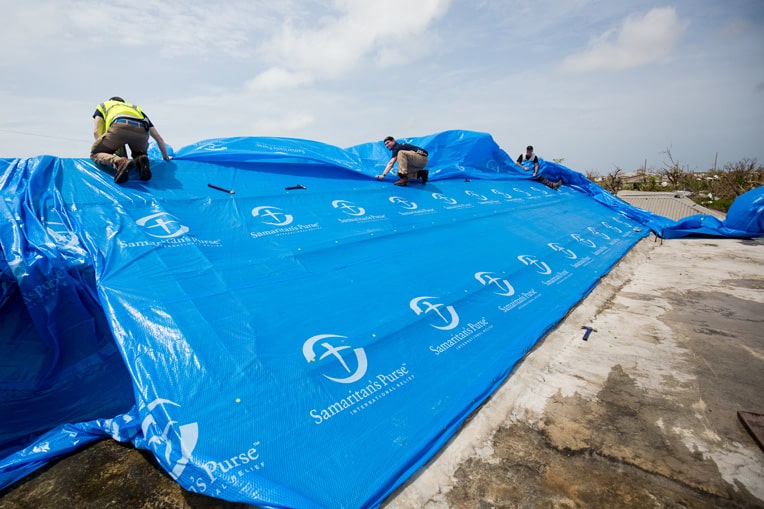 Samaritan's Purse staff and volunteers are at work on Barbuda.