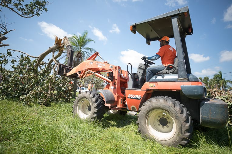 Juniper Landscaping partnered with Samaritan’s Purse, using heavy equipment to clear huge trees.