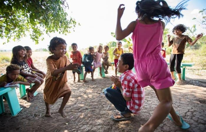 Children enjoy an afternoon of play after the discipleship class.