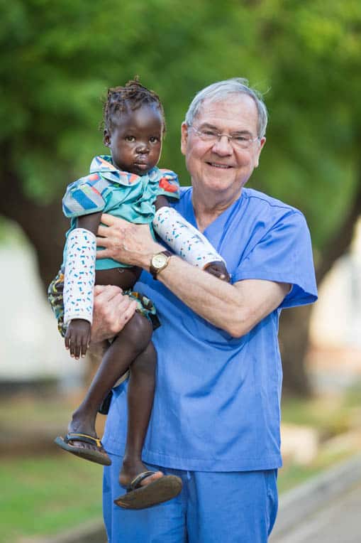 Dr. Jim Wade, a volunteer surgeon with Samaritan’s Purse, repaired the lips of dozens of patients.