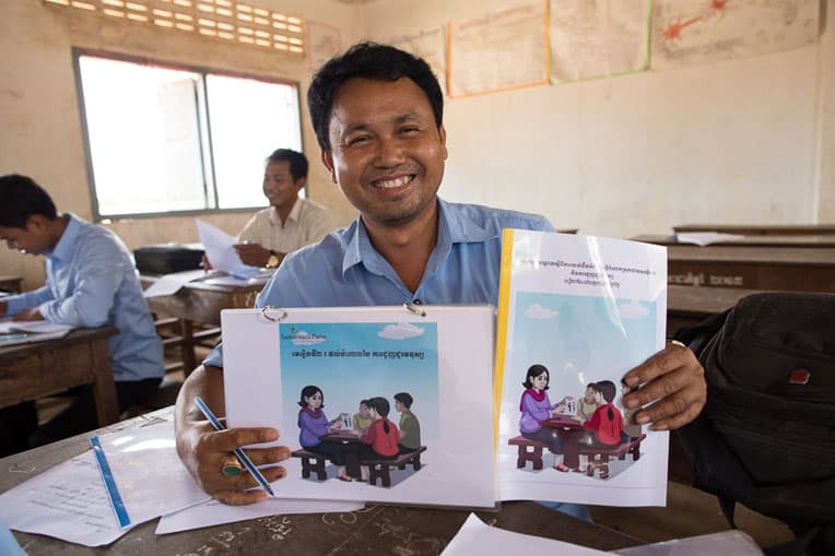 Saroeun is grateful to Samaritan’s Purse for helping keep his students safe from exploitation.