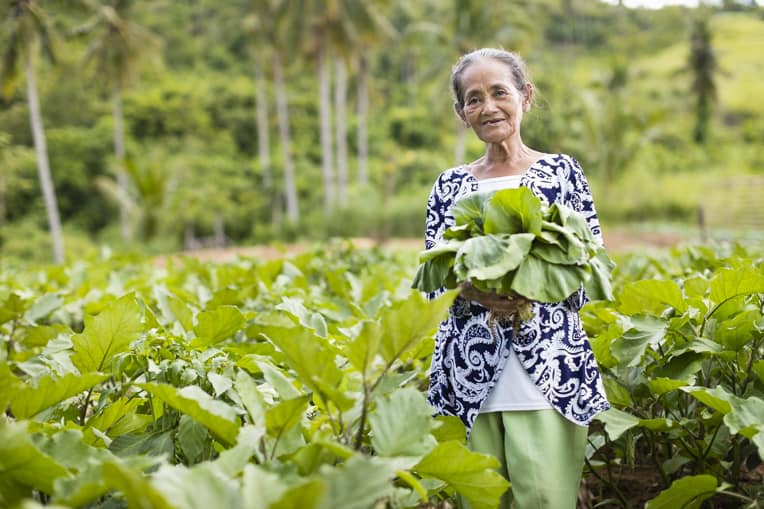 Trinidad lost her home during Typhoon Haiyan and still lives with one of her children.