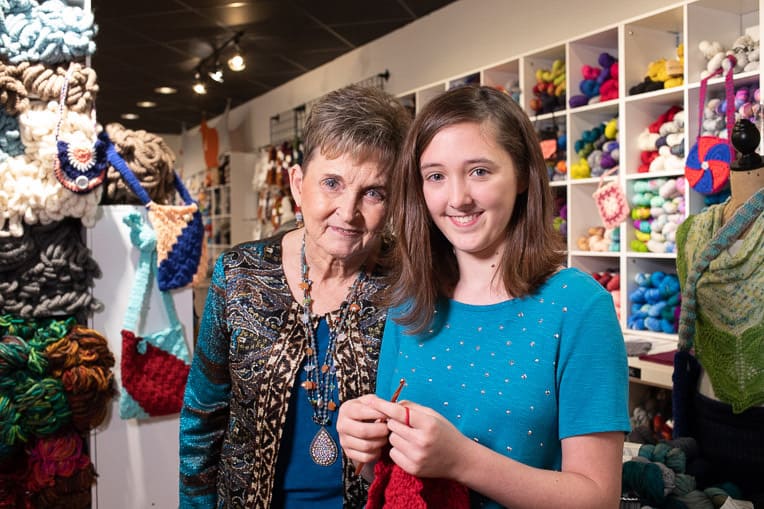Alathia’s maternal grandmother Sue taught her how to crochet, but Sue says that the teen has a natural ability to be able to complete stitches without needing to look at her work.