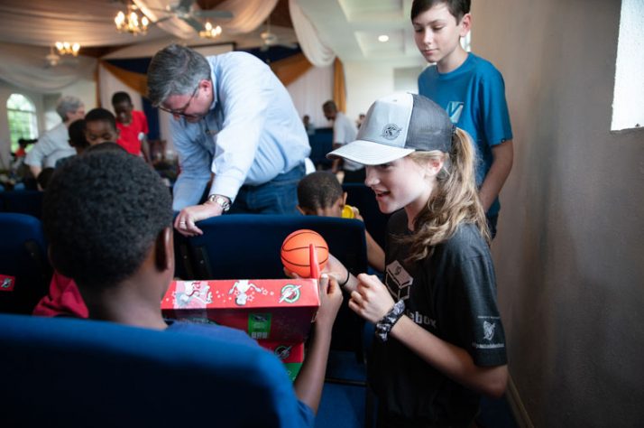 Members of the Graham family helped bring good news and great joy to children of the Bahamas.