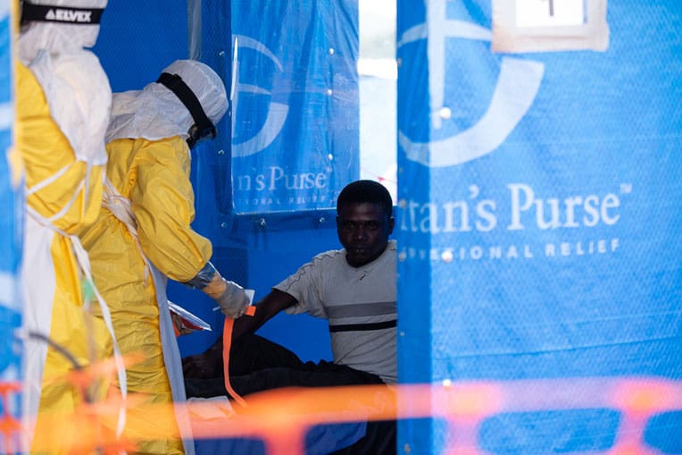 Our medical teams drew blood from Kavoro in order to test for Ebola.