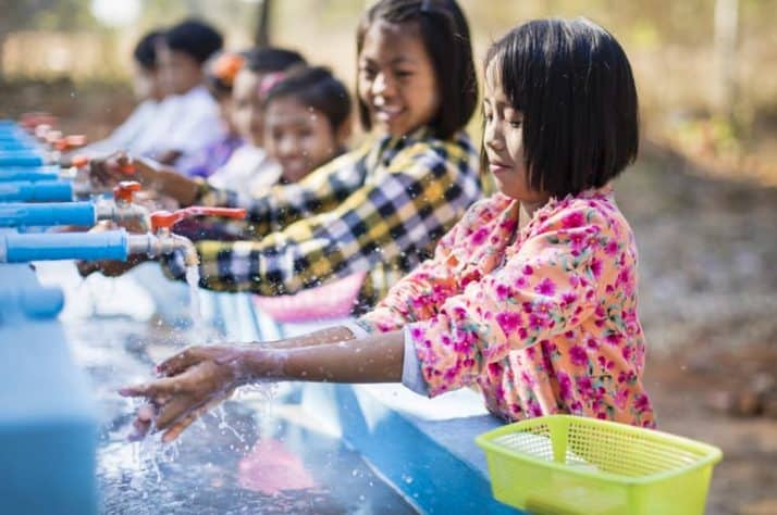 Children are healthier when they regularly wash their hands.