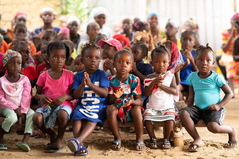 Children in Liberia are hearing the Gospel through Operation Christmas Child outreach events.