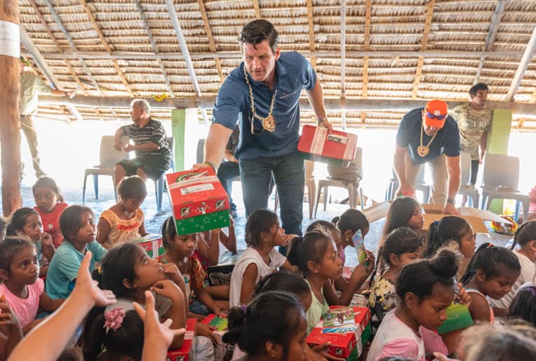 Edward Graham, son of Samaritan's Purse President Franklin Graham, also joined recent efforts in reaching the Pacific islands through Operation Christmas Child.