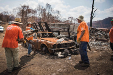 Samaritan's Purse volunteers are working hard to assist homeowners in Australia.