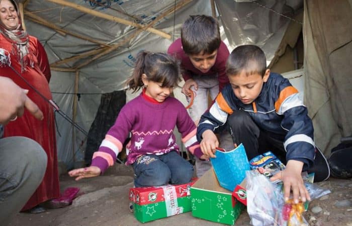 2014 - Samaritan’s Purse sent 60,000 shoebox gifts to children living in northern Iraq. Families who'd escaped the war in Syria experienced God’s unconditional love through the outreach.
