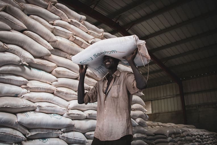 Food rations can feed a refugee family for up to one month.
