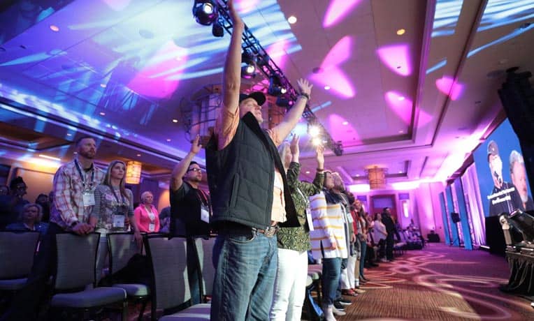 Heartfelt worship was a daily experience at the 2018 Operation Heal Our Patriots Reunion.