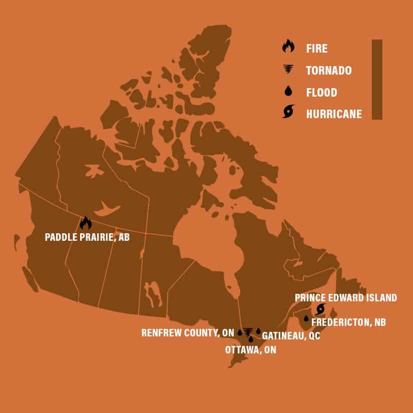 Samaritan's Purse Canadian Disaster Responses in 2019