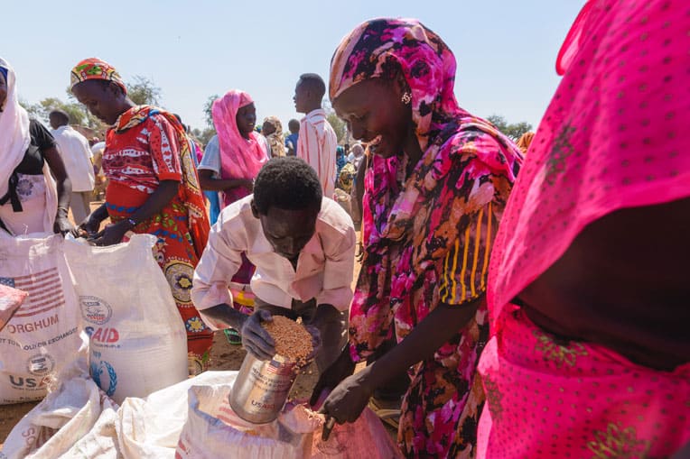 We continue to distribute food to refugees in South Sudan.