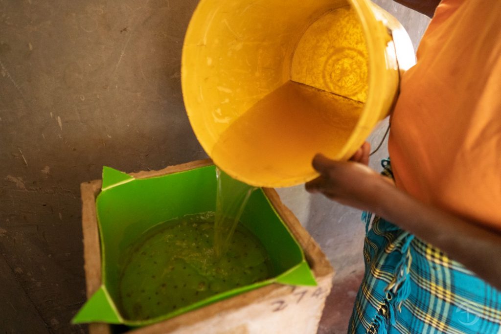 A BioSand Water Filter provides safe water for families. Recipients of the filters are trained in how to use and maintain the filters, as well as basic health and hygiene practices.