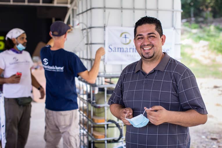 Pastor Adonai recieved an Operation Christmas Child shoebox gift when he was 8 years old. He's waited his whole life to meet someone from Samaritan's Purse to say thank you. Now he's helping us meet needs as we respond in San Pedro Sula.