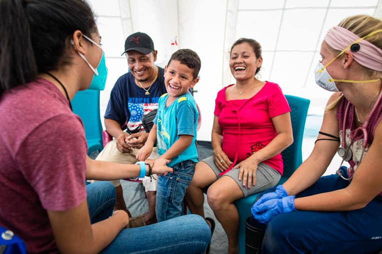 Bethy and Gustavo, along with their son Christopher, are celebrating after our ultrasound machine allowed them to see their baby and hear the heartbeat.