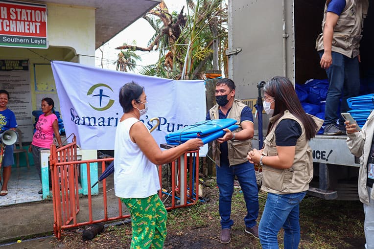 Emergency shelter material is a significant need in the storm's aftermath.