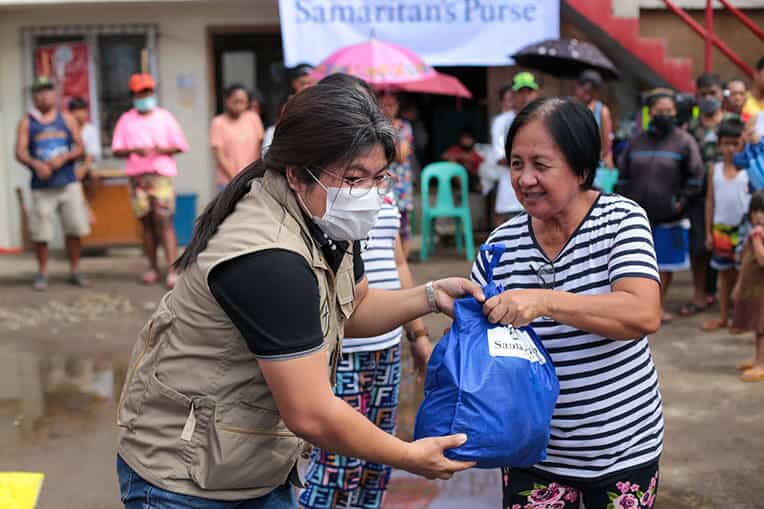 Some families who received food packs were nearly down to their last meal.