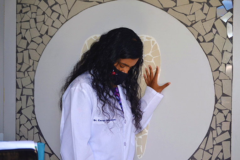 Dr. Abraham prays that her patients will receive spiritual healing as well as physical relief.