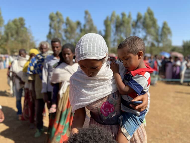 Thousands of displaced families continue to arrive in the Tigray region of Ethiopia.