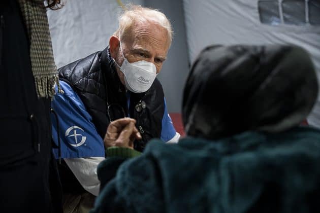 Medical personnel are now at work at our 24-hour medical stabilization point (clinic) outside a train station in Lviv. Many of the people fleeing fighting are in need of medical attention.