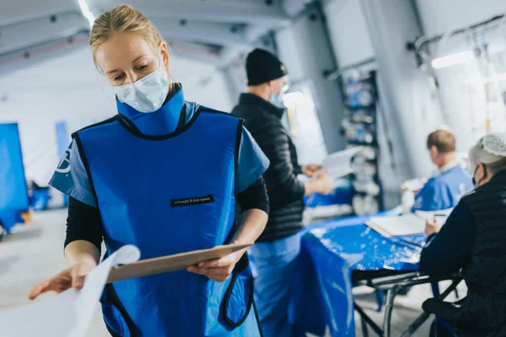 Ebony Hewett, a paramedic from Australia serves at the Samaritan's Purse Emergency Field Hospital in Lviv, Ukraine.