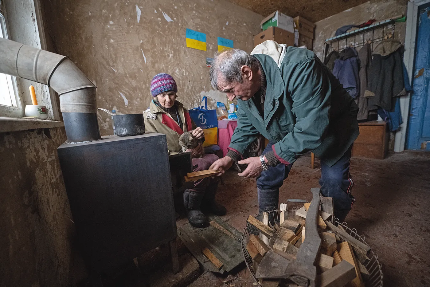 KEEPING WARM AND FED: Samaritan's Purse is providing hot meals and firewood to Ukrainians who are struggling this winter without power and heat.