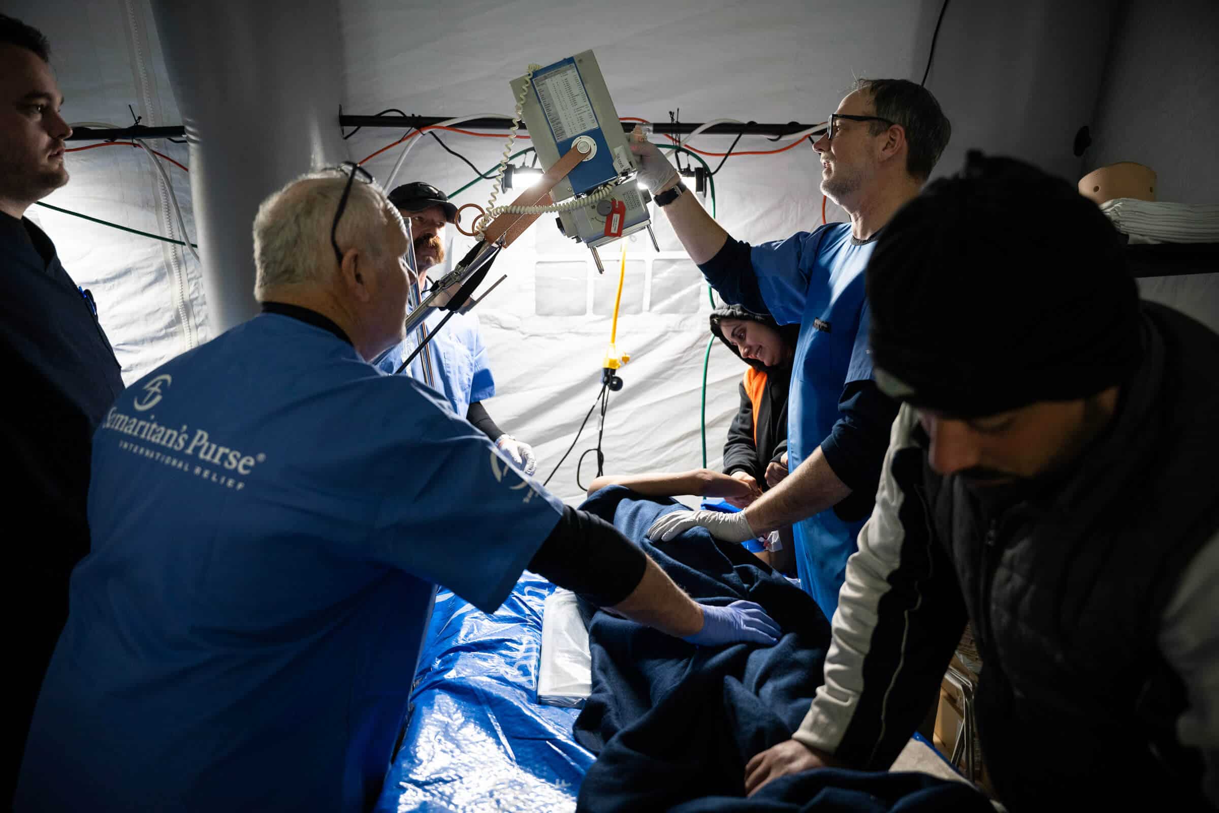 The team at our Emergency Field Hospital is working around the clock to care for survivors, including Mustafa.