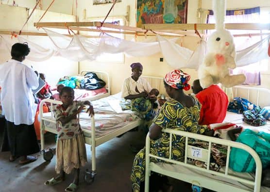 Patients in a hospital in Africa.