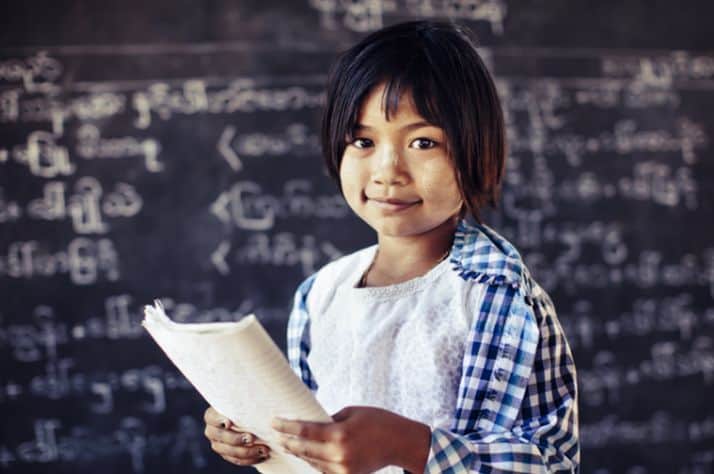Children in Myanmar are more likely to stay in school when they are healthy.