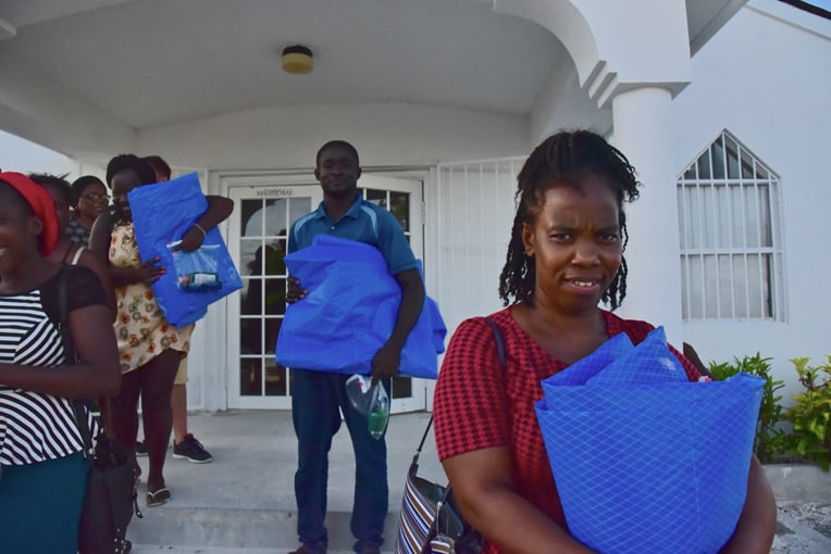 Our distribution centers provided supplies such as tarps, blankets, and hygiene kits.