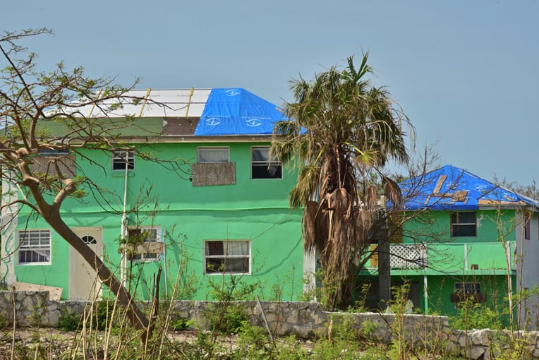 We tarped roofs severely damaged by Hurricane Irma.
