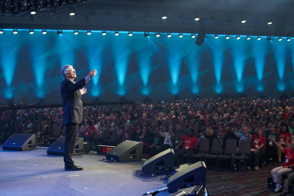 Rev. Don Wilton led a communion service at the close of Global Connect.