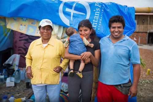 More than 9,000 tarps were distributed throughout Ecuador—meeting the immediate shelter needs of earthquake survivors.