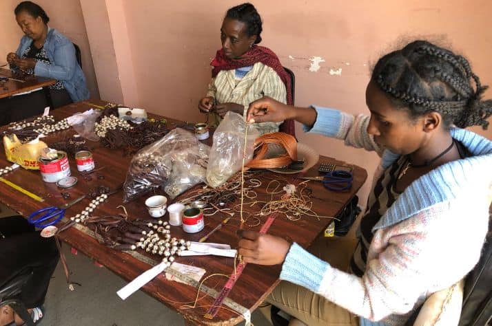Women at risk learn new job skills, like jewelry making, and receive Biblical counseling. Your support helps empower them never to return to the streets.
