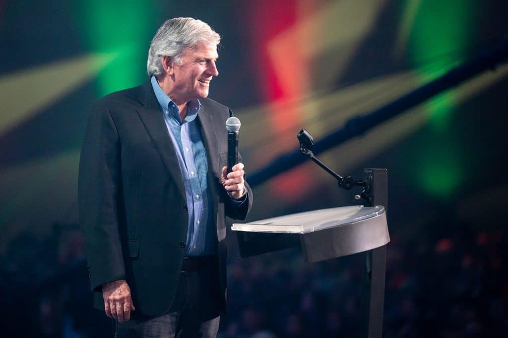 Franklin Graham addressed the more than 4,000 people at Global Connect as the conference wrapped up April 2.