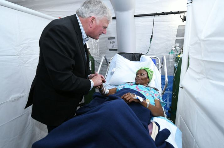 Samaritan’s Purse President Franklin Graham met with patients at the Emergency Field Hospital we established in Freeport, Grand Bahama.