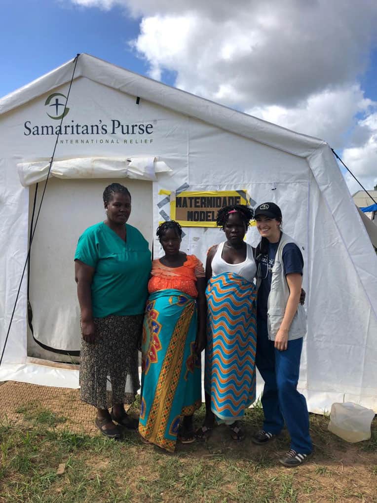Dr. Maria, right, with a local doctor and two patients.