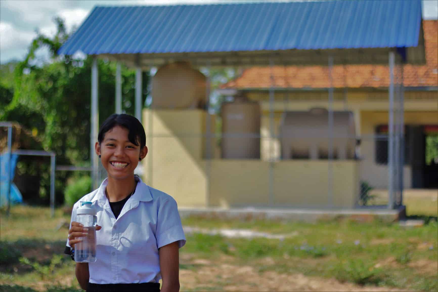 A school-sized BioSand Water Filter provides safe water for more than 300 students every day. Since the first filter built in Cambodia in 2011, donors like you have made it possible to install 371 across the country.