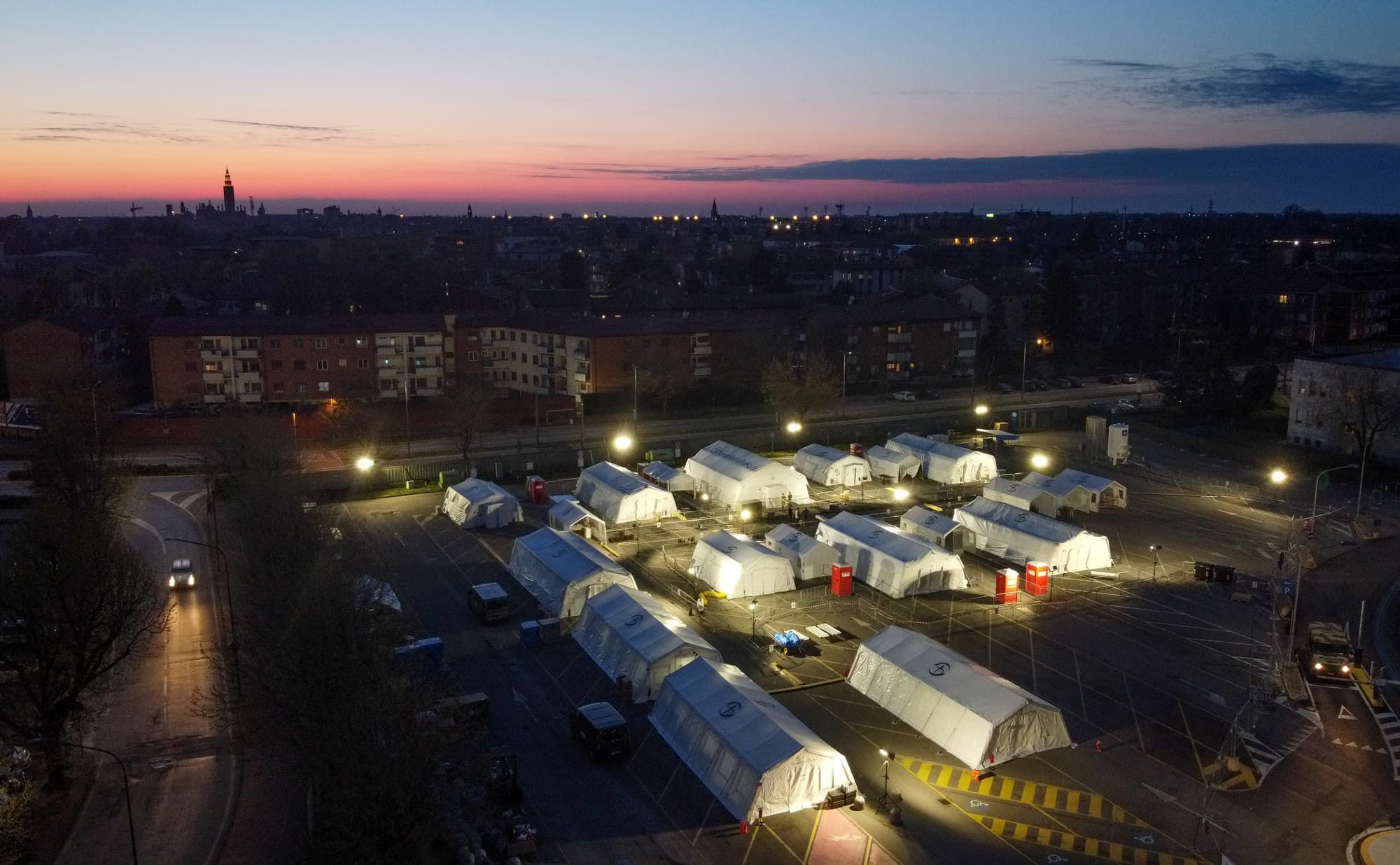 The Samaritan's Purse emergency field hospital in Cremona, Italy.