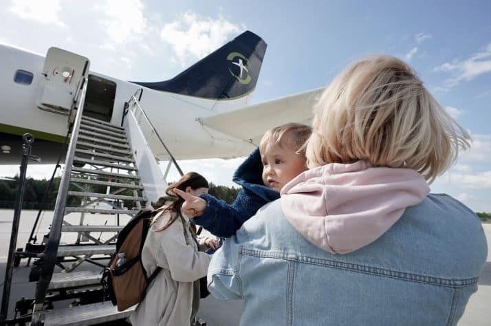 Mothers with children in tow were among the Ukrainians aboard the Samaritan's Purse DC-8 flight to Toronto.
