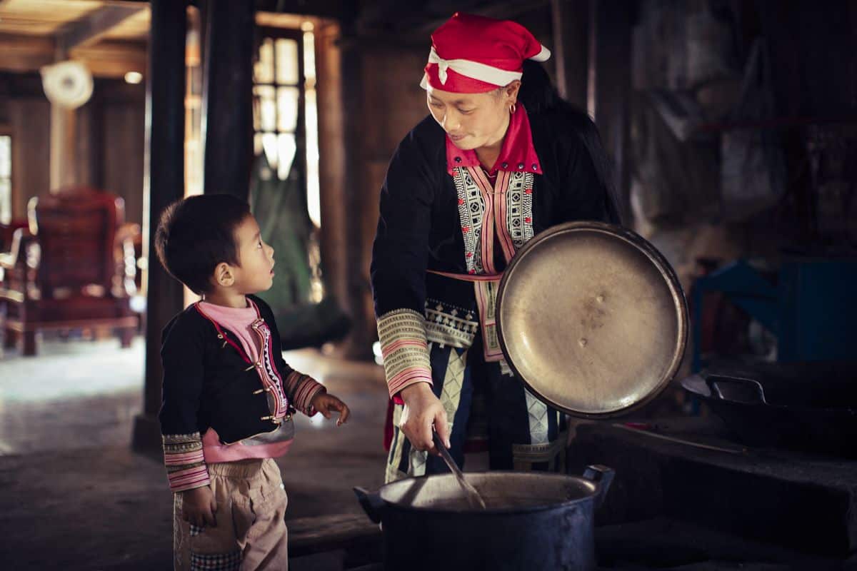 We're also teaching women how to prepare nutritious meals for their children.