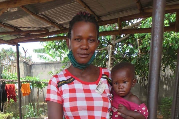 Mirembe and her daughter at our partner project for women at risk in Uganda.