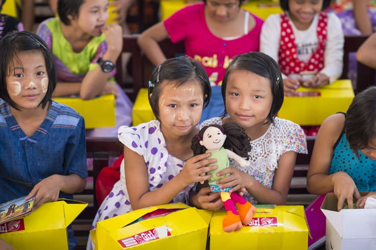 More than 16,000 children in Myanmar received shoebox gifts last year